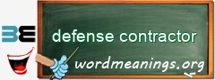 WordMeaning blackboard for defense contractor